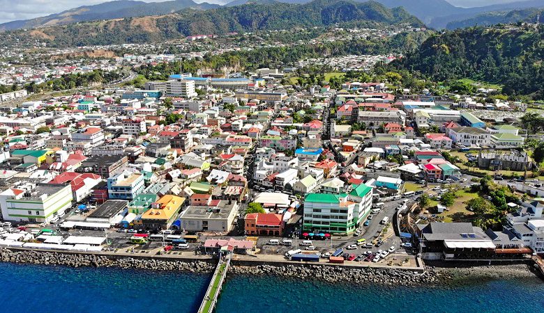 Aerial-of-Roseau-capital-city-of-Dominica