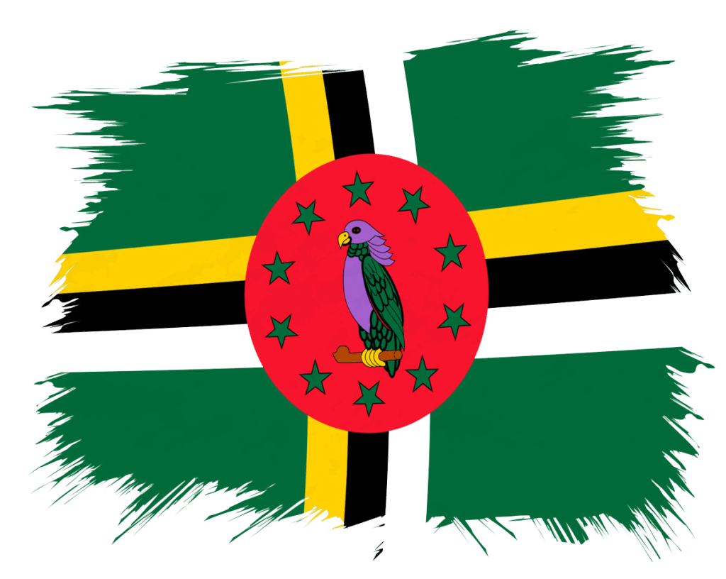 grunge flag of dominica abstract grunge brushed flag of dominica vector