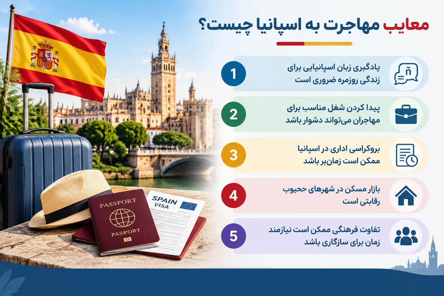 معایب مهاجرت به اسپانیا