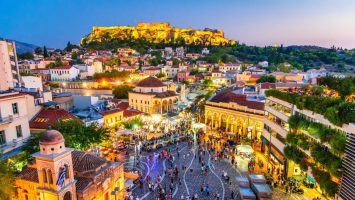 Athens-Greece-Monastiraki-Square-and-Acropolis